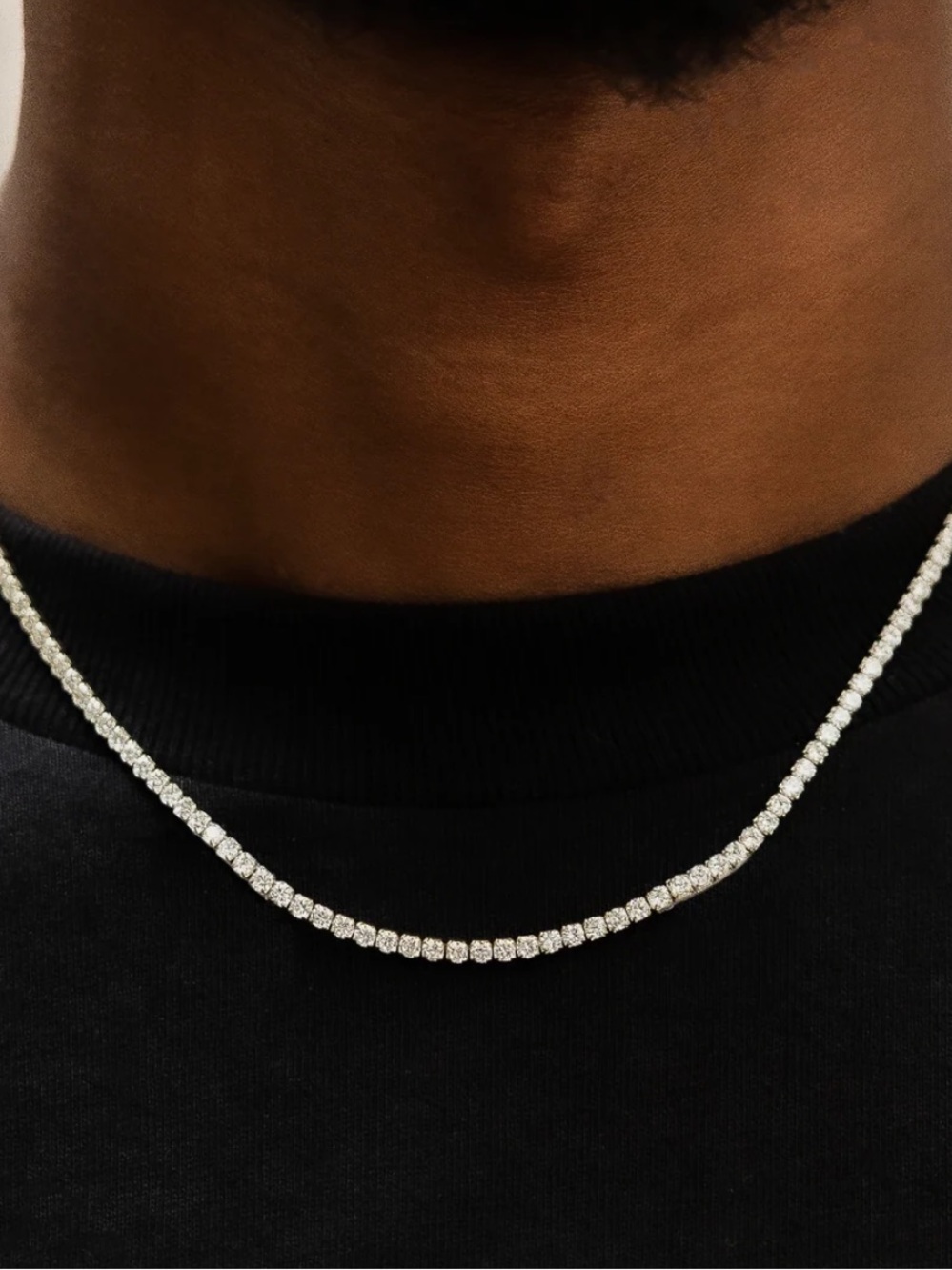 20 inch Yellow Gold Micro Tennis Necklace